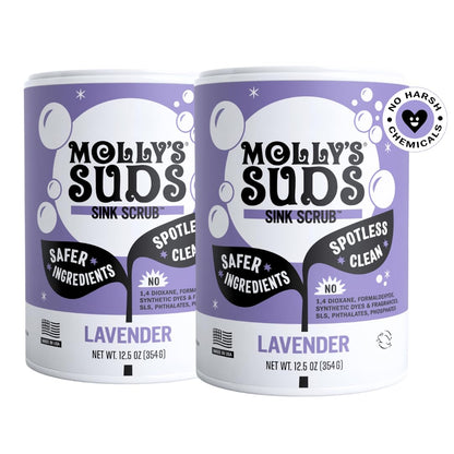 Molly's Suds Sink and All Purpose SCRUB | Gently Removes Stains, Scrubs Away Grease & Gime, Buffs out Scratches | Plant and Mineral Based | 2 Pack, Beach Scent Nirvana Guru