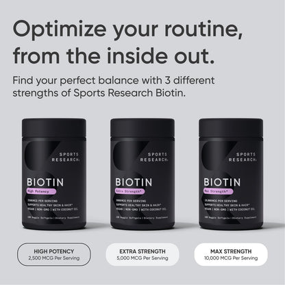 Sports Research Extra Strength Vegan Biotin (Vitamin B) - Nirvana Guru