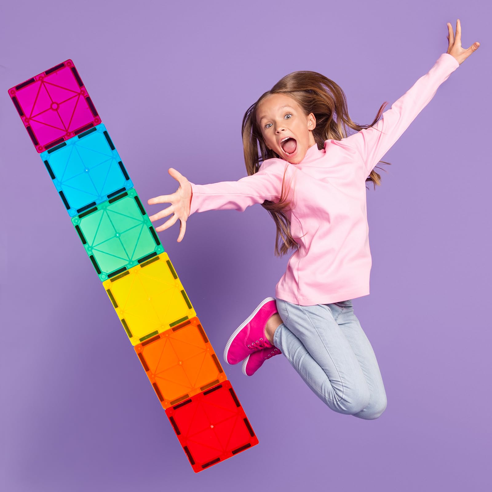 Gemmicc Magnetic Tiles, Deluxe 136 PCS Building Blocks Magnet Toys for Kids,3D Magnet Puzzles Stacking Blocks for Boys Girls,Huge Set with 2 Cars Nirvana Guru