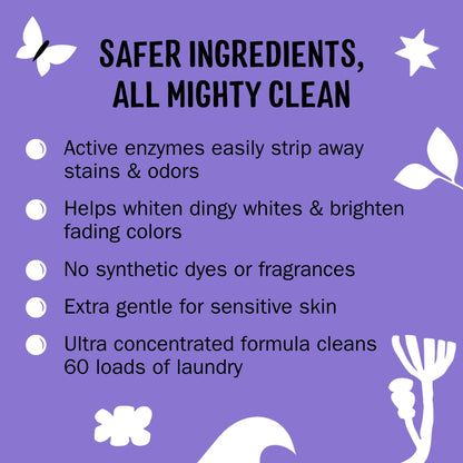 Molly's Suds Super Powder Detergent | Extra Strength Laundry Soap, Stain Fighting | Sensitive Skin | Simple, Effective Ingredients | 60 Loads - Lavender