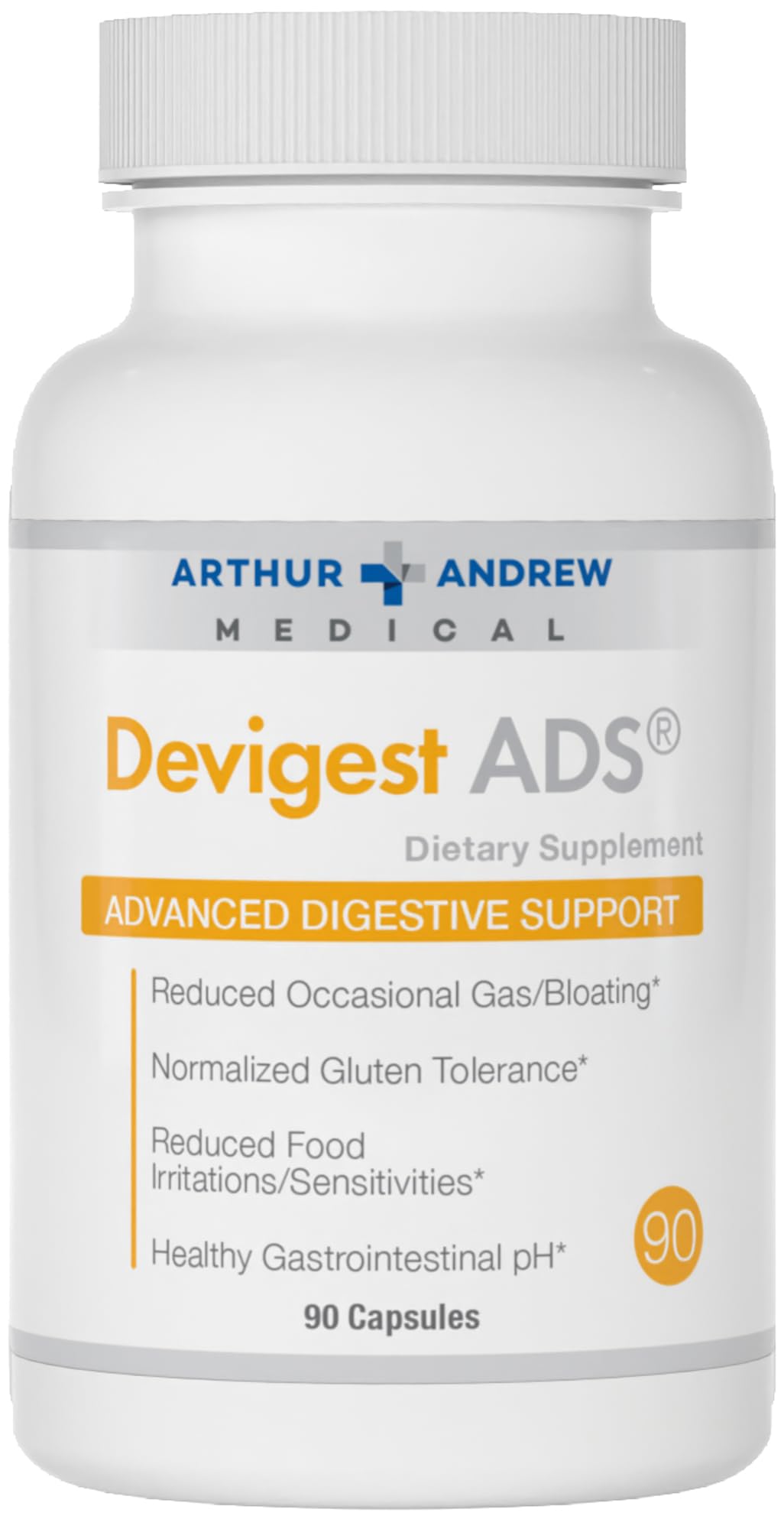 Arthur Andrew Medical - Devigest ADS, Advanced Digestive Support, Relief for Lactose Intolerance and Casein Sensitivities, Vegan, Non-GMO, 180 Capsules Nirvana Guru