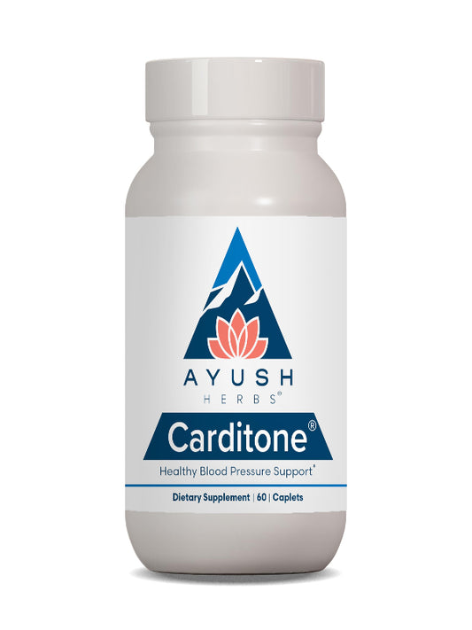 Ayush Herbs Carditone - Natural Heart Health Supplement for Women & Men, BP Formula, Holistic Heart Support with Rauwolfia, Arjuna, Calcium, and Magnesium - 60 Vegetarian Caplets (1 Count) Nirvana Guru