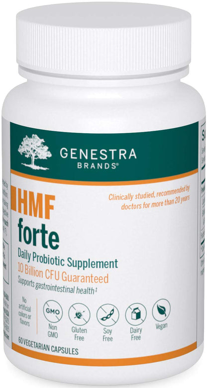 Genestra Brands - HMF Forte Probiotic Supplement - Four Strains of Probiotics to Promote GI Health - 120 Capsules - Nirvana Guru