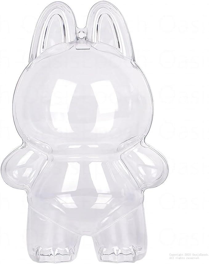 Protective Case Compatible with LABUBU Doll - Crystal-Clear Hard Display Box with Keychain & Dustproof Cover, Secure Backpack Hooks for Shelf/Outdoor Showcase (Doll Not Included)（Standing） nirvanaguru