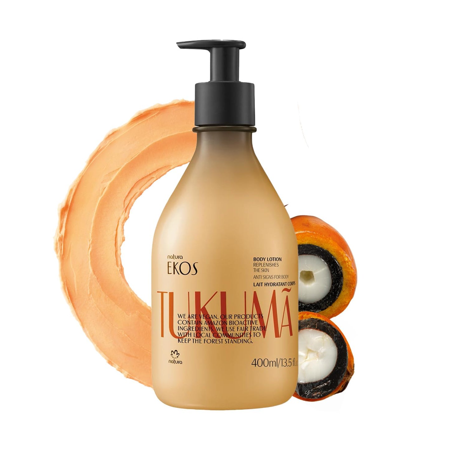 natura - Ekos Tukumã Replenishing Body Lotion - Vegan Skin Care - Moisturize & Improve Skin Texture - Boost Hyaluronic Acid - Brazilian Beauty Secrets - Self Care & Body Care - 13.5 fl oz (400ml) - Nirvana Guru