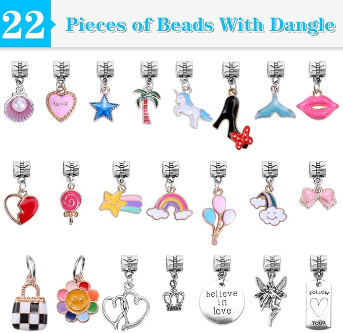 AIPRIDY 150 Pieces Charm Bracelet Making Kit,Unicorn Mermaid Crafts Gifts Set Can Inspires Imagination and Creativity,Jewelry Making Kit Perfect Gifts for Girls 5-12 Years Old (150 Pieces) nirvanaguru