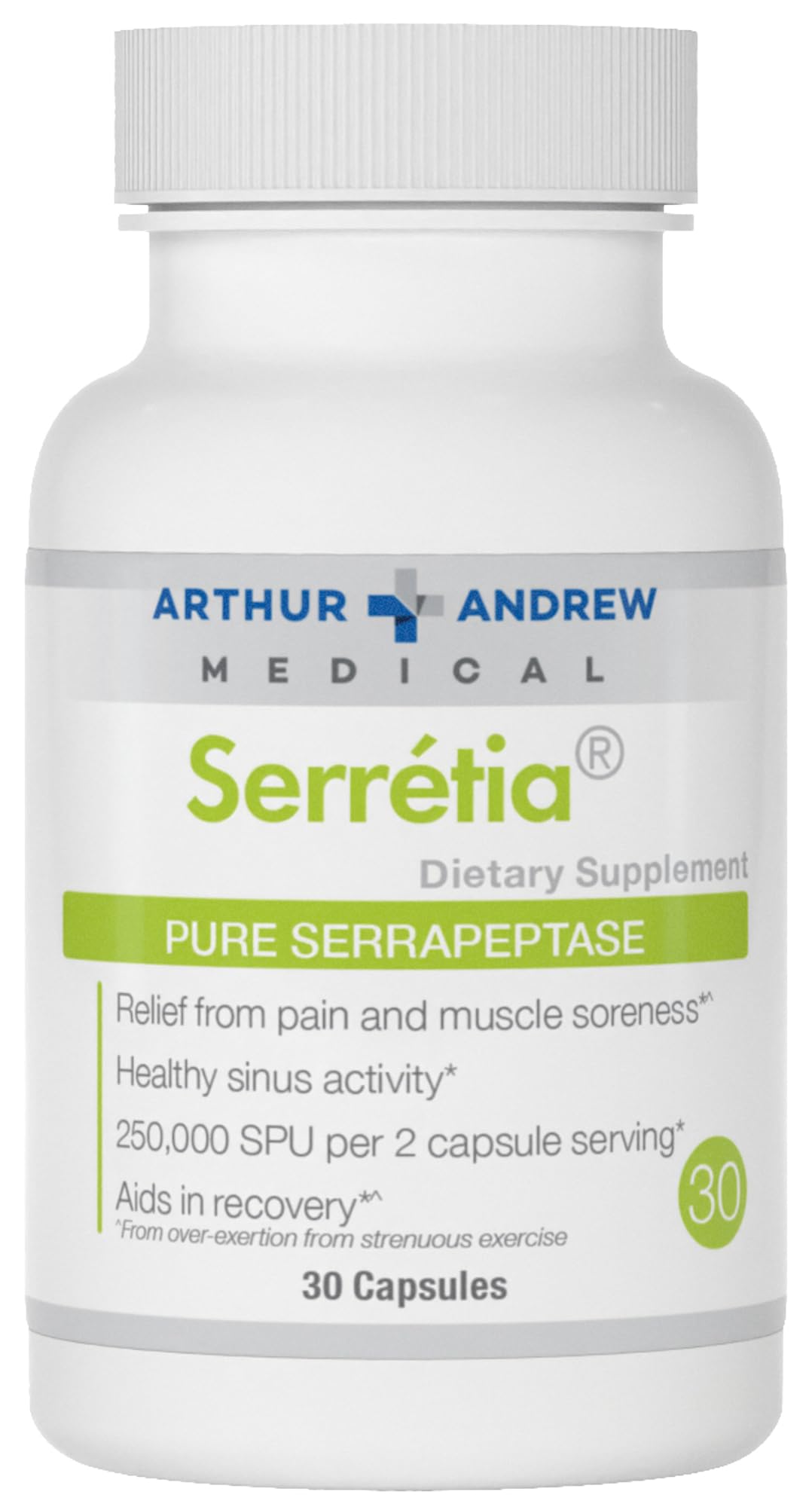 Arthur Andrew Medical, Serretia, Serrapeptase Formula for Muscle and Sinus Support, 90 Capsules Nirvana Guru