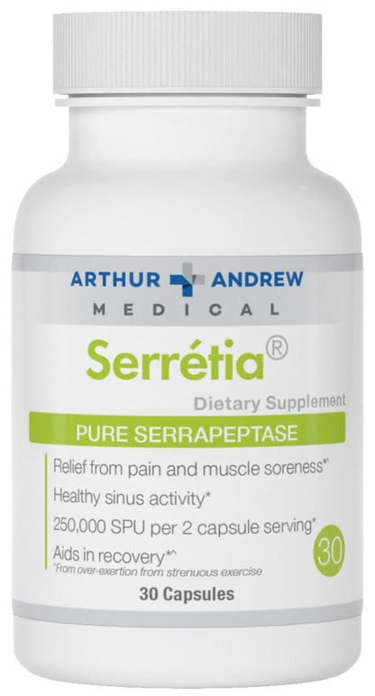 Arthur Andrew Medical, Serretia, Serrapeptase Formula for Muscle and Sinus Support, 90 Capsules Nirvana Guru