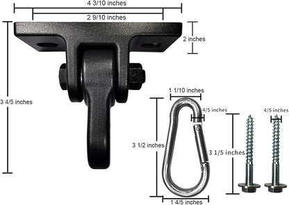 Heavy Duty Black Swing Hangers Screws Bolts Included Over 5000 lb Capacity Playground Porch Yoga Seat Trapeze Wooden Sets Indoor Outdoor 2 Pack Nirvana Guru