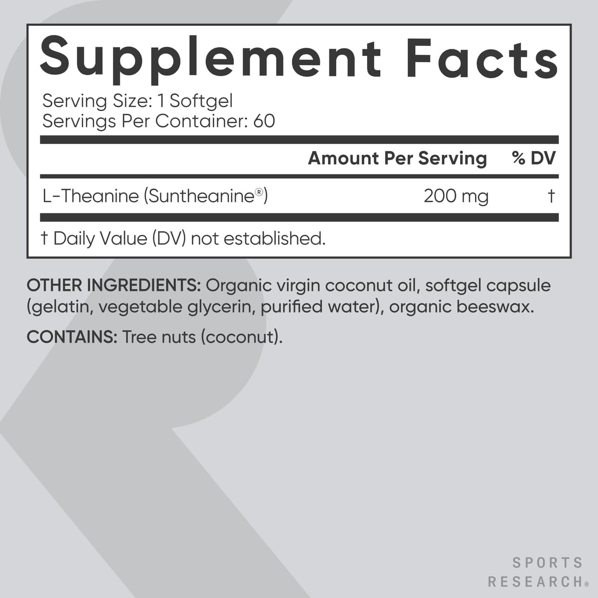 Sports Research Double Strength L-Theanine - Nirvana Guru
