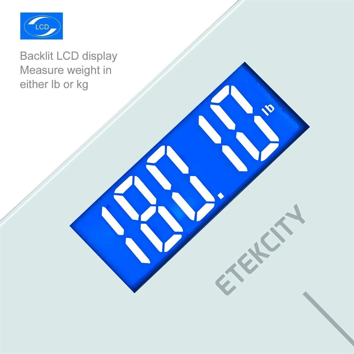 Etekcity Digital Body Weight Bathroom Scale, Large Blue LCD Backlight Display, High Precision Measurements,6mm Tempered Glass, 400 Pounds Nirvana Guru