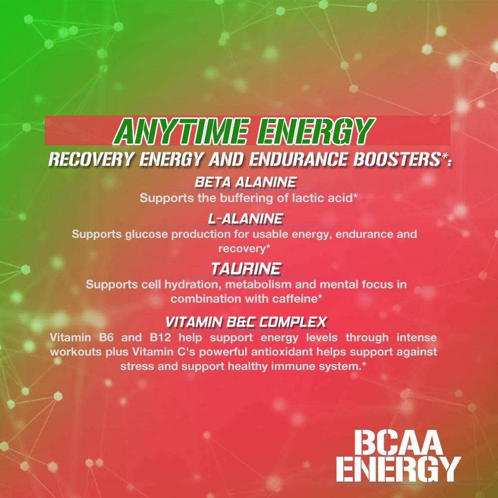 EVL BCAAs Amino Acids Powder - BCAA Energy Pre Workout Powder for Muscle Recovery Lean Growth and Endurance - Rehydrating Post Workout Recovery Drink with Natural Caffeine - Pink Lemonade Nirvana Guru