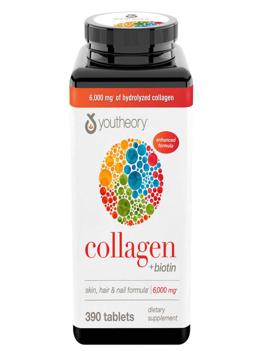 Youtheory Collagen Plus Biotin, 390 Tablets - Nirvana Guru