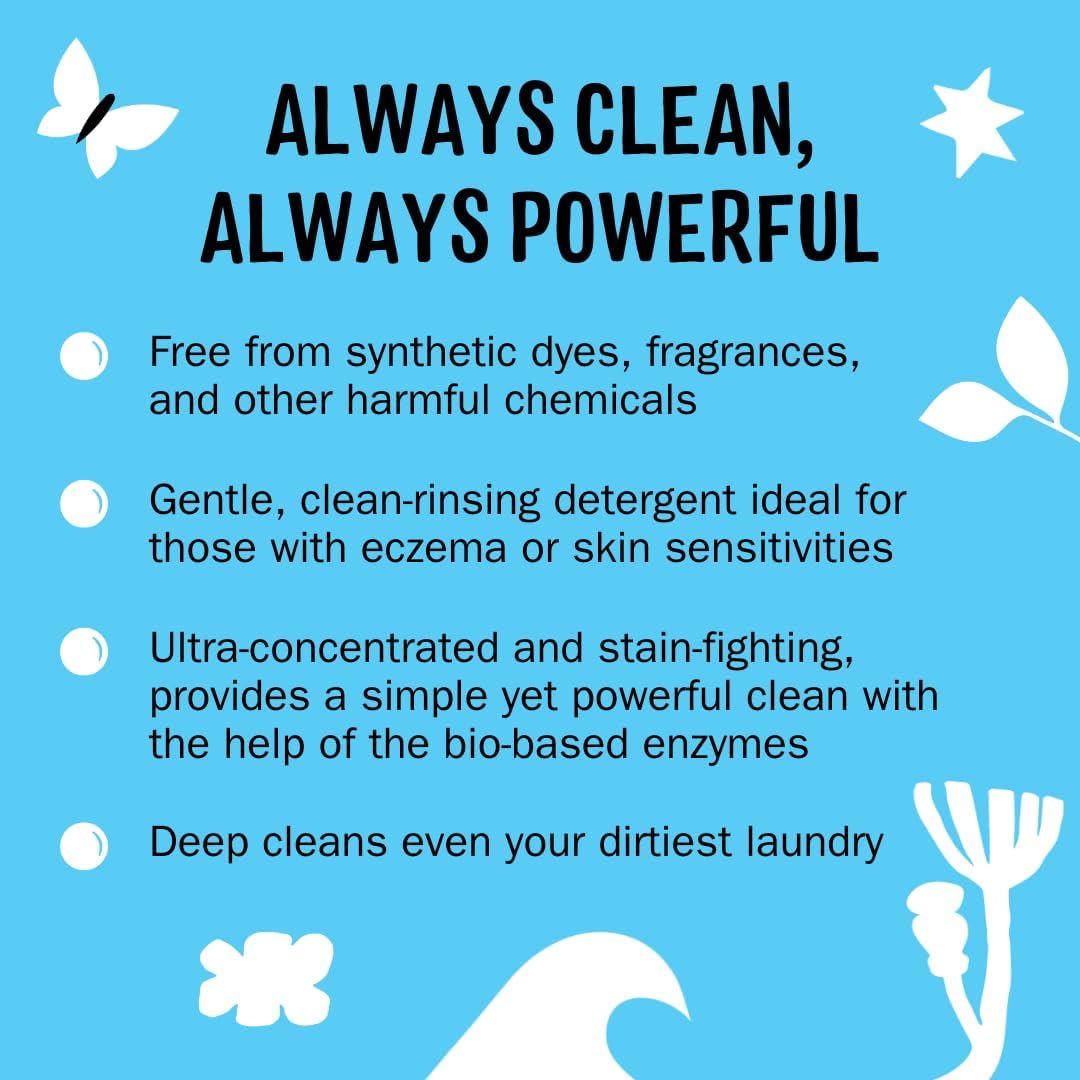 Molly's Suds Liquid Laundry Detergent | Clean Laundry Detergent Soap for Sensitive Skin | 2x Concentrated, High Efficiency (HE) | Unscented - 100 Loads Nirvana Guru