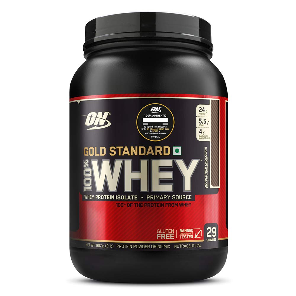 Optimum Nutrition Gold Standard 100% Whey Protein Powder, Double Rich Chocolate, 2 Pound (Packaging May Vary) - Nirvana Guru