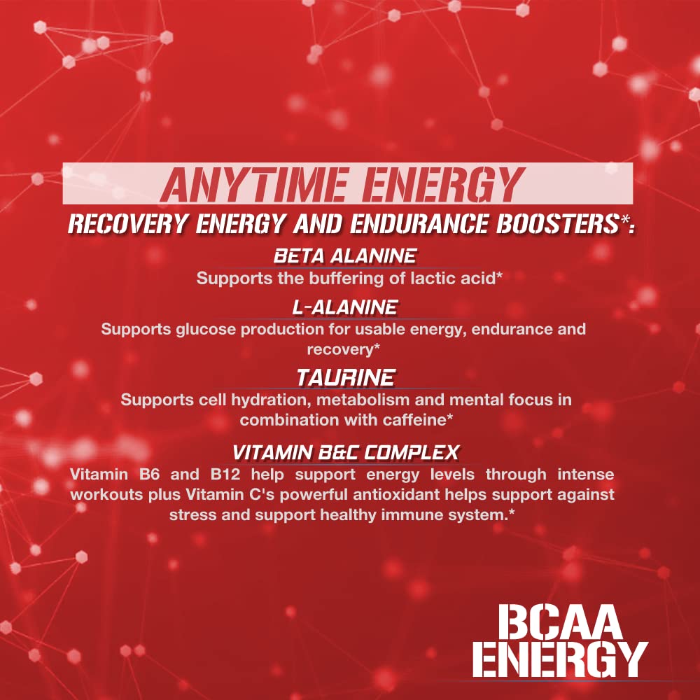 EVL BCAAs Amino Acids Powder - BCAA Energy Pre Workout Powder for Muscle Recovery Lean Growth and Endurance - Rehydrating Post Workout Recovery Drink with Natural Caffeine - Pink Lemonade Nirvana Guru