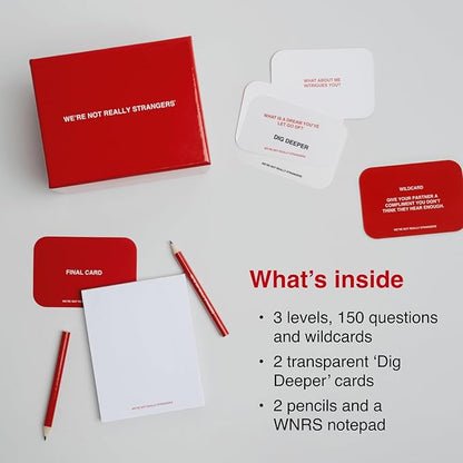 WE'RE NOT REALLY STRANGERS Card Game - 150 Conversation Cards for Couples, Friends, and Strangers - Icebreakers for Game and Date Nights, & Parties - Games for Adults and Teens, Ages 15+, 2-6 Players Nirvana Guru