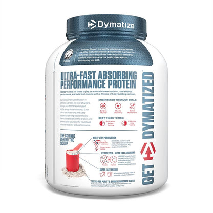 Dymatize ISO100 Whey Protein Powder Isolate, Gourmet Chocolate, 25g of Protein, 20 Servings, 5.5g BCAAs, Less Than 120 Cal., Gluten Free, 1g Fat, 1g Sugar, 2g Carb