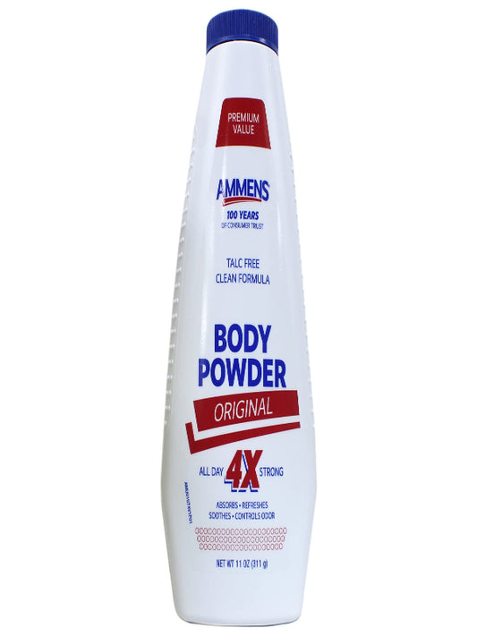 Ammens Body Powder Original – Talc-Free Clean Formula, All-Day 4X Strong Protection, 11 oz (Pack of 6) Nirvana Guru