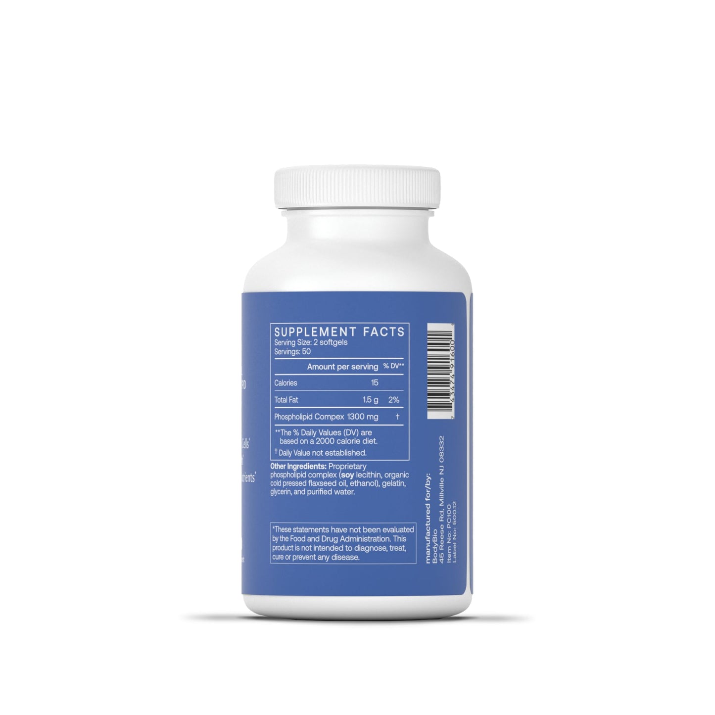 BodyBio PC - Phosphatidylcholine for Brain Health, Mental Clarity, Cognitive Function, Cellular Repair & Healthy Aging, Phospholipid Complex Supplement for Gentle Daily Detox Nirvana Guru