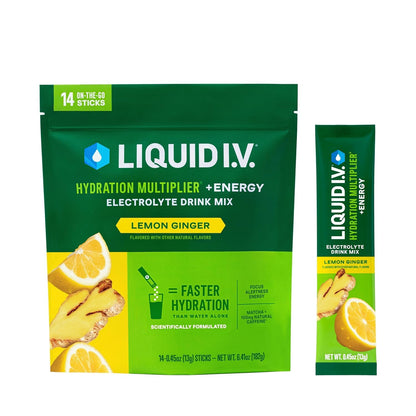Liquid I.V.® Hydration Multiplier +Energy - BlackBerry Peach | Electrolyte Powder Drink Mix | 1 Pack (14 Servings) - Nirvana Guru