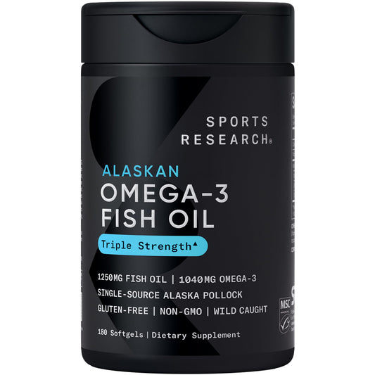 Sports Research Total Omega-3 Fish Oil from Wild Sockeye Salmon, Alaska Pollock, Antarctic Krill, Astaxanthin + Phospholipids & Wax Esters for Absorption | 960mg of EPA & DHA - Fresh Lemon Scent (120 - Nirvana Guru