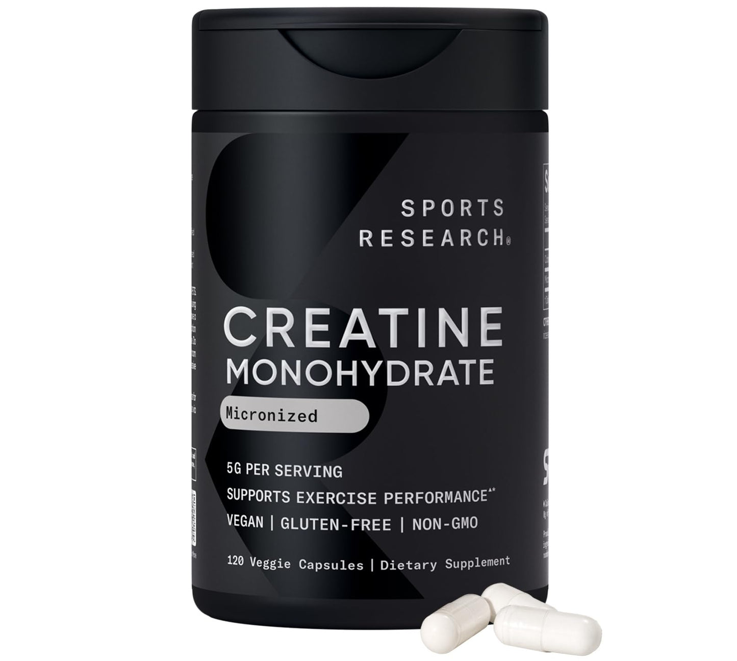 Sports Research Creatine Monohydrate - Gain Lean Muscle, Improve Performance and Strength and Support Workout Recovery - 5 g Micronized Creatine - 1.1LBS - Nirvana Guru