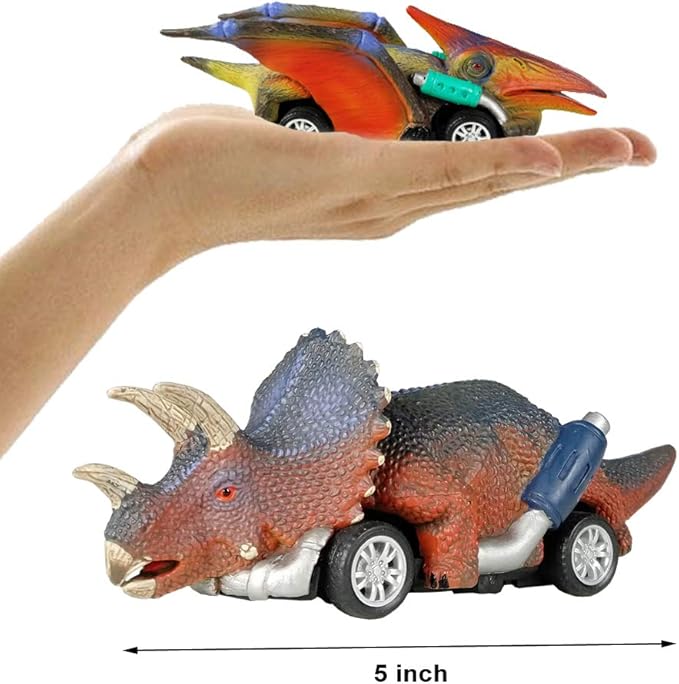 DINOBROS Dinosaur Toy Pull Back Cars,6 Pack Dino Toys for 3 Year Old Boys Girls and Toddlers,Boy Toys Age 3,4,5 and Up,Pull Back Toy Cars,Dinosaur Games with T-Rex nirvanaguru