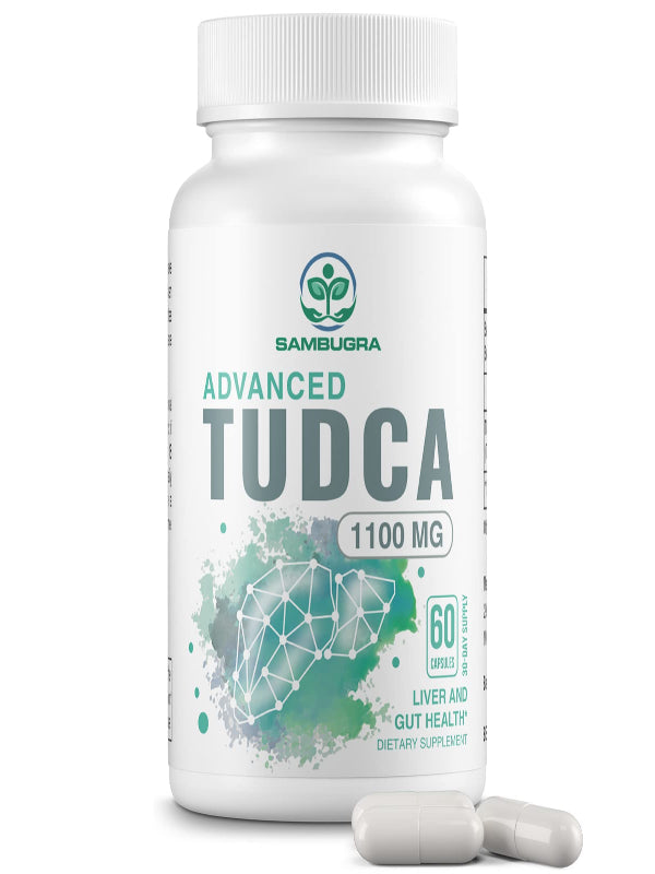 TUDCA Liver Supplements 1100mg, 3rd Party Tested Ultra Strength Bile Salt TUDCA Supplement, Liver Support for Liver Cleanse Detox and Repair, 60 Capsules Nirvana Guru