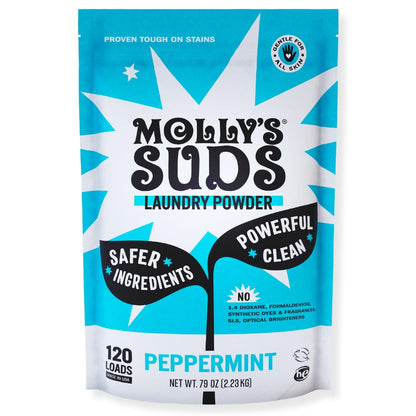 Molly's Suds Super Powder Detergent | Extra Strength Laundry Soap, Stain Fighting | Sensitive Skin | Simple, Effective Ingredients | 60 Loads - Lavender