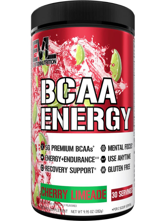 EVL BCAAs Amino Acids Powder - BCAA Energy Pre Workout Powder for Muscle Recovery Lean Growth and Endurance - Rehydrating Post Workout Recovery Drink with Natural Caffeine - Pink Lemonade Nirvana Guru