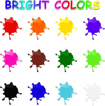 ABEIER Washable Finger Paint for Toddlers, Safe Non-Toxic, 12 Vibrant Colors (1.21fl oz), Baby Safe Paint for Hand and Feet, Mess Free Art Supplies for Kids, Preschool Learning Gifts, Ages 1-3 4 5 6+ nirvanaguru
