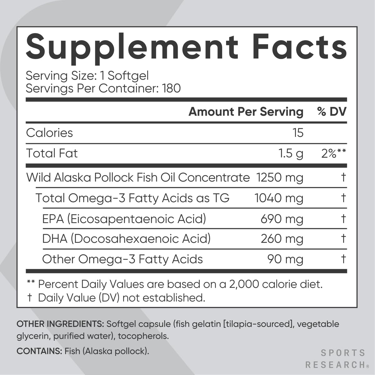 Sports Research Total Omega-3 Fish Oil from Wild Sockeye Salmon, Alaska Pollock, Antarctic Krill, Astaxanthin + Phospholipids & Wax Esters for Absorption | 960mg of EPA & DHA - Fresh Lemon Scent (120 - Nirvana Guru