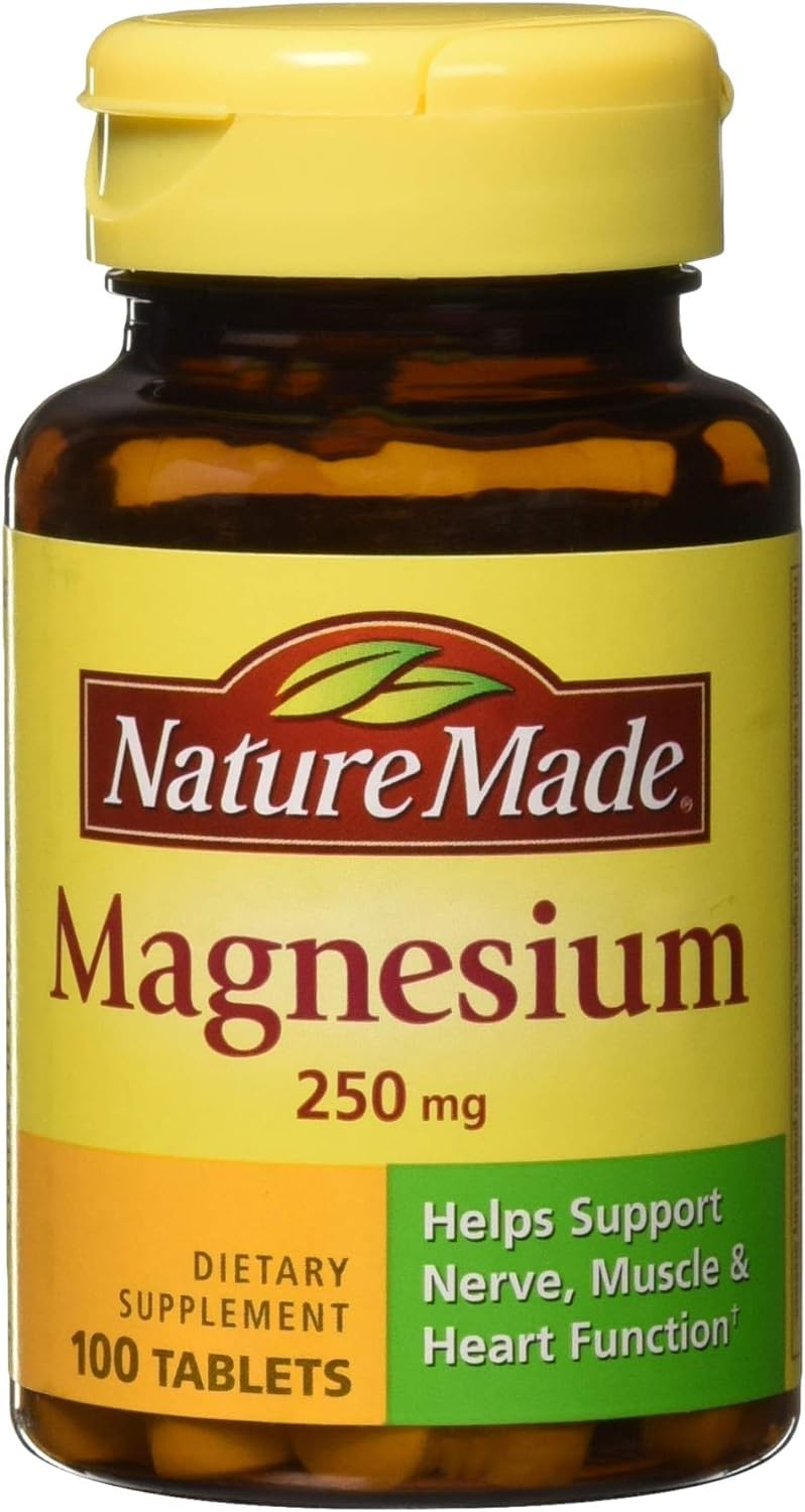 Nature Made Magnesium 250 mg, Magnesium Supplement for Muscle, Heart, Bone and Nerve Support, 90 Softgels, 90 Day Supply - Nirvana Guru
