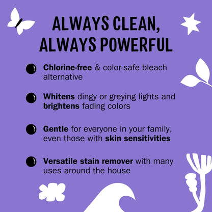 Molly's Suds Oxygen Whitener | Powerful Bleach Alternative, Chlorine Free & Color Safe | Brightens Whites and Removes Stains (Lemon Essential Oil - 41.09 oz) Nirvana Guru