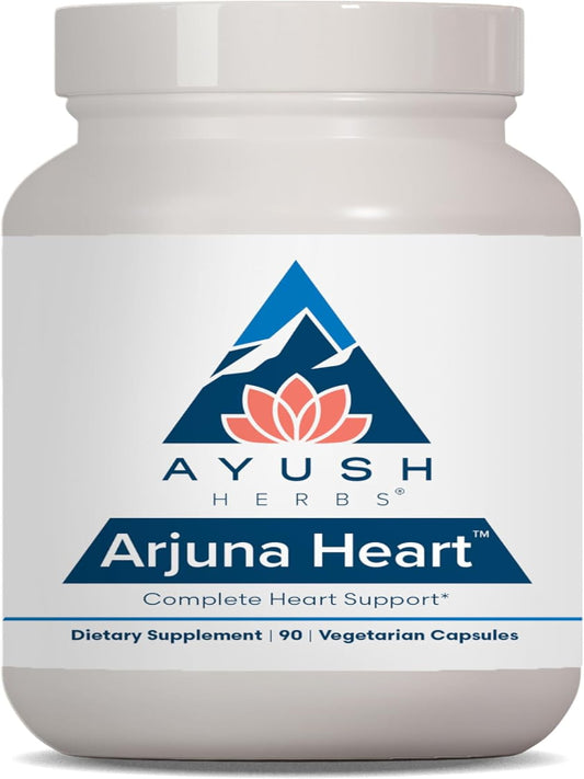 Ayush Herbs Arjuna Heart, Herbal Supplement for Heart Support, Heart-Protection Capsules for Men and Women, 90 Vegetarian Capsules Nirvana Guru