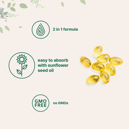 Micro Ingredients Vitamin D3 10,000 IU + K2 MK-7 200 mcg, 300 Softgels | Virgin Coconut Oil | 2-in-1 Bone, Immune & Heart Support | Easy to Swallow, Non-GMO