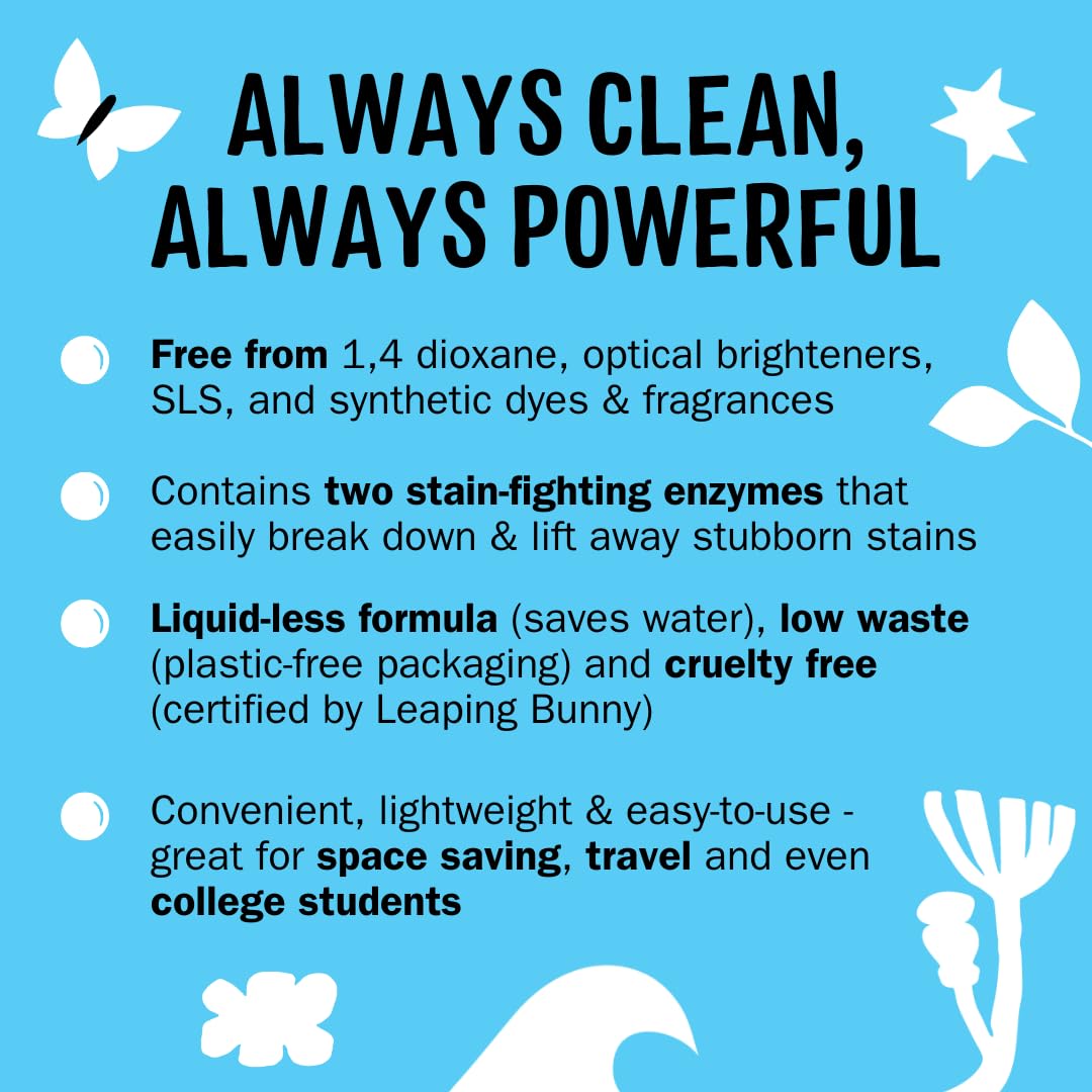 Molly’s Suds Laundry Detergent Sheets | Gentle on Sensitive Skin, Powerful Bio-Based Enzymes, Stain-Fighting | Liquidless & Plastic-Free Packaging | 70 Loads (Unscented) Nirvana Guru