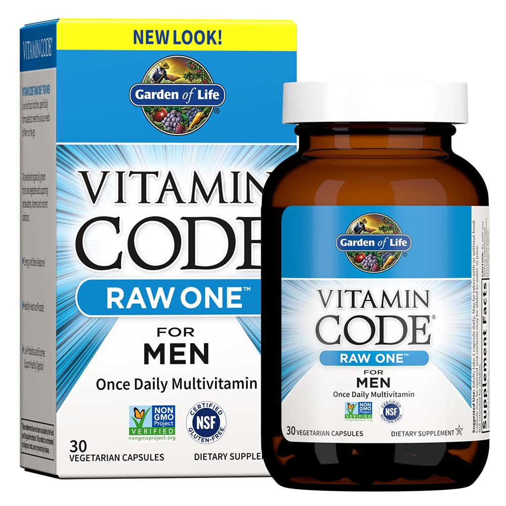 Garden of Life Multivitamin for Men, Vitamin Code Raw One - Once Daily, Vitamins Plus Fruit, Veggies & Probiotics, 75 Count - Nirvana Guru