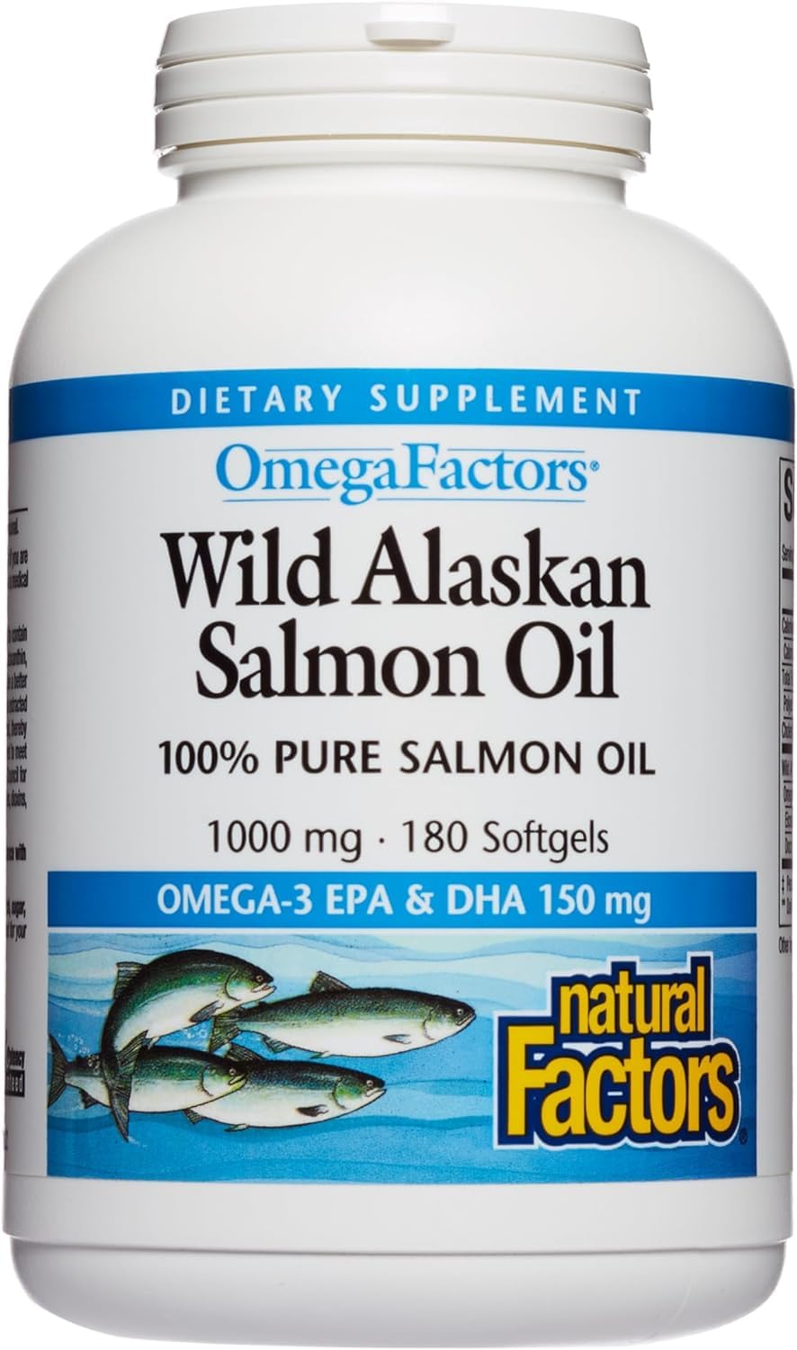Omega Factors by Natural Factors, Wild Alaskan Salmon Oil, Supports Heart and Brain Health with Omega-3 DHA and EPA, 90 Softgels - Nirvana Guru