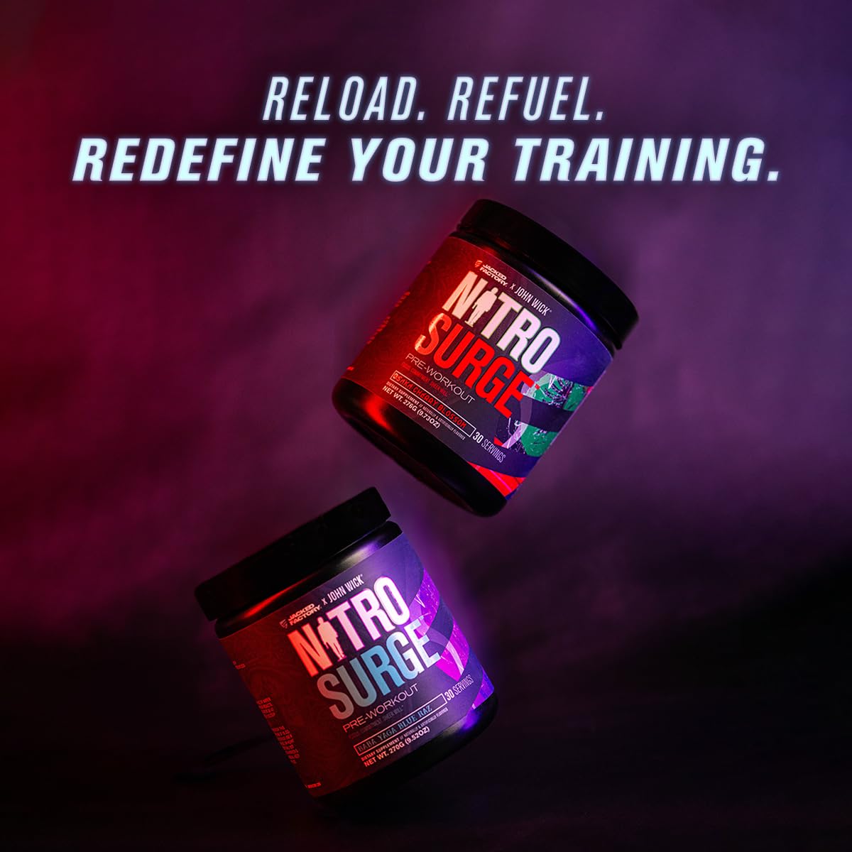 Jacked Factory NITROSURGE Pre Workout Supplement - Energy Booster, Instant Strength Gains, Clear Focus & Intense Pumps - NO Booster & Powerful Preworkout Energy Powder - 30 Servings, Blue Raspberry