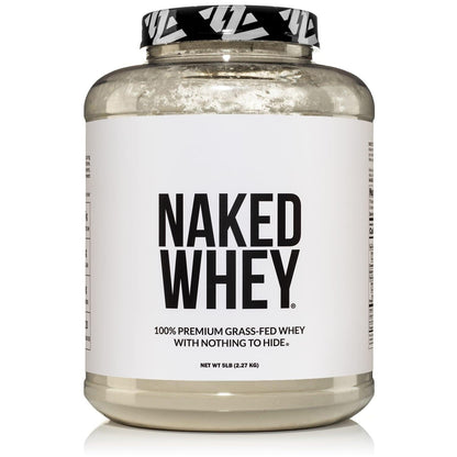 NAKED Whey Vanilla Protein Powder - Only 3 Ingredients - Grass Fed Whey Protein Powder, Vanilla Flavor, and Organic Coconut Sugar, No GMO, No Soy, and Gluten Free - 24 Servings