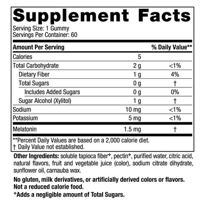 Nordic Naturals Zero Sugar Melatonin Gummies, Raspberry - 120 Gummies - 1.5 mg Melatonin - Great Taste - Restful Sleep, Antioxidant Support - Non-GMO, Vegan - 120 Servings - Nirvana Guru