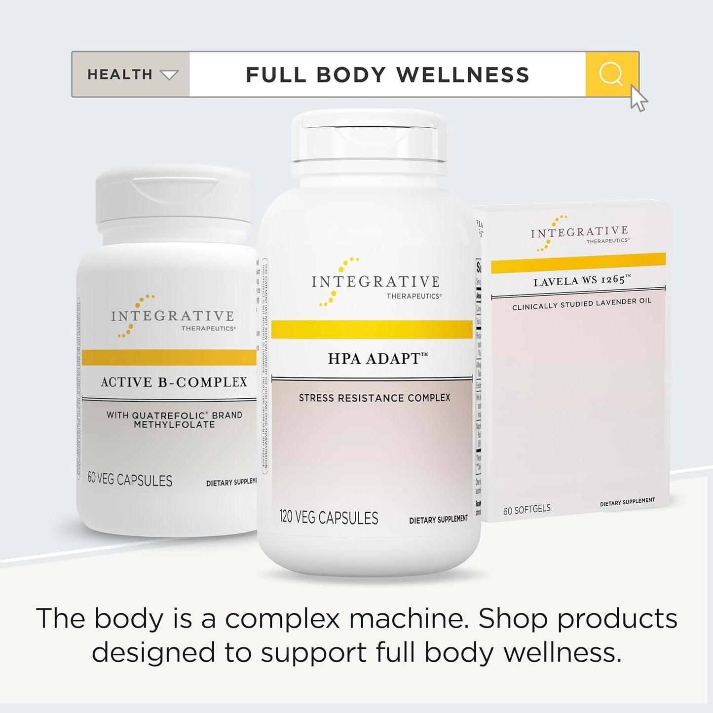 Integrative Therapeutics HPA Adapt - Supports a Healthy Stress Response* - Positive Outlook Supplement with Ashwagandha, Maca, Holy Basil & Rhodiola - Gluten-Free & Soy-Free - 120 Vegan Capsules - Nirvana Guru