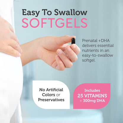 Zahler Prenatal Vitamin with DHA & Folate - DHA Supplements & Prenatal Multivitamin for Mother and Child - Kosher Prenatal DHA Prenatal Vitamins with Iron, Pre Natal Softgels 60 Count - Nirvana Guru