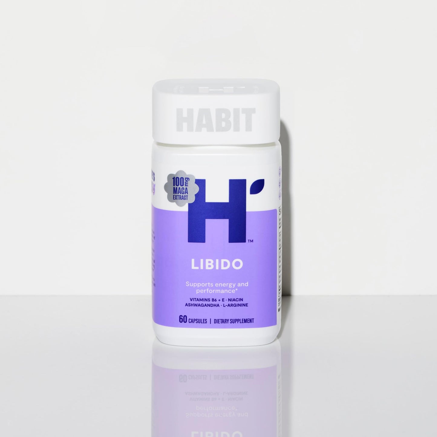 Habit Libido Supplement 2 Pack (120 Capsules) - New Look, Natural Aphrodisiac Blend with Maca, Ashwagandha L-Arginine, Supports Energy and Performance, Vegan, Non-GMO