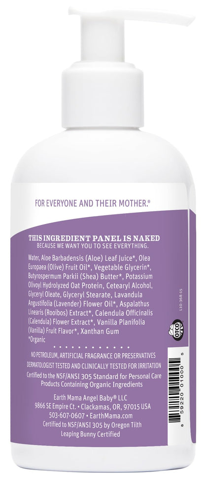Earth Mama Calming Lavender Baby Lotion for Dry Skin, Calendula Cream for Newborn Skin Care, Organic Moisturizer for Children with Aloe Juice, Rooibos, & Shea Butter, Lavender Lotion, 8 Fl Oz Nirvana Guru