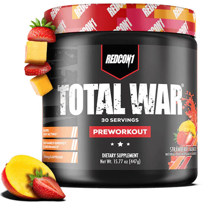 REDCON1 Total War Pre Workout Powder, Blue Lemonade - Beta Alanine + Citrulline Malate Keto Friendly Preworkout for Men & Women with 320mg of Caffeine - Fast Acting (30 Servings) Nirvana Guru