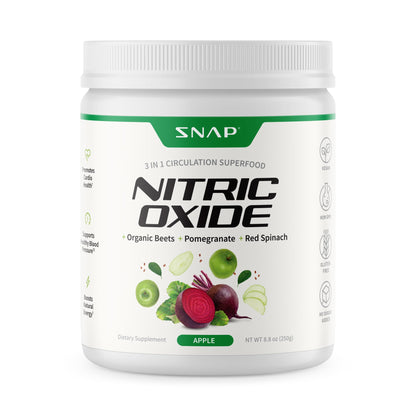 Snap Supplements Organic Beet Root Powder, Nitric Oxide Supplements for Men & Women, Beets, Pomegranate, B Vitamins & Red Spinach, Energy, Heart Health & Circulation Support, 30 Servings, Mixed Berry Nirvana Guru