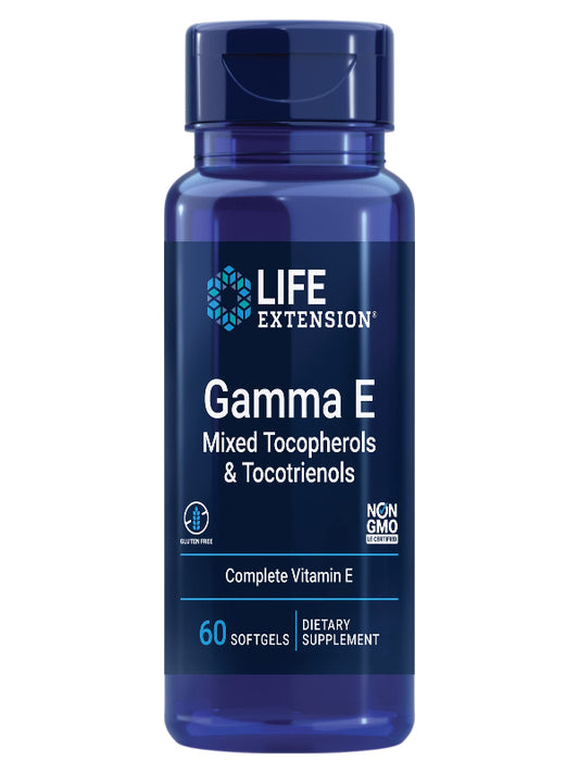 Life Extension Gamma E Mixed Tocopherols & Tocotrienols – Complete Vitamin E Spectrum, Antioxidant Protection – Non-GMO, Gluten-Free – 60 Softgels Nirvana Guru